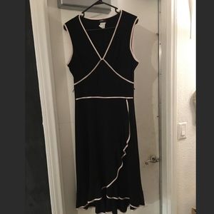 Black dress with pink satin lining