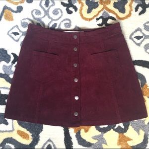 NWT BRANDY corduroy button up skirt