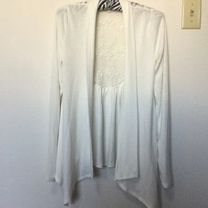 Waterfall Cardigan with Lace Back