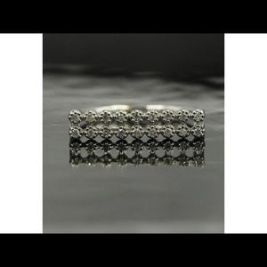 White Gold 14K Diamond Ladies Fashion Ring