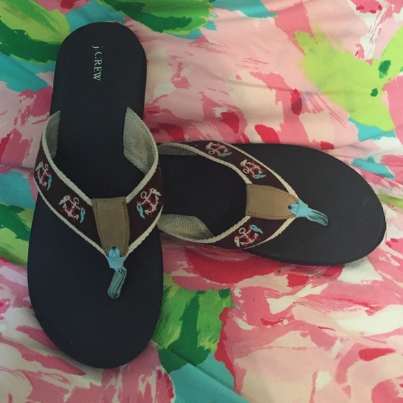 J. Crew flip flops