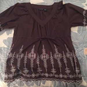 Brown cotton top