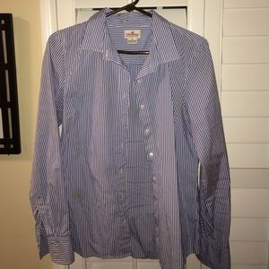 Pinstripe J Crew Women's Button Up-M