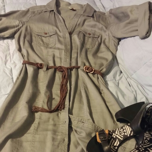 Military Green Summer Dress