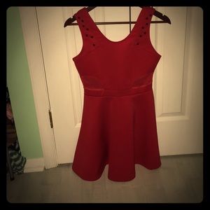 Studded Red Dress
