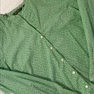 Green flowered lightweight blouse