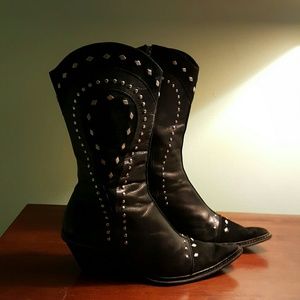 Donald J Pliner Leather and Suede Western Couture