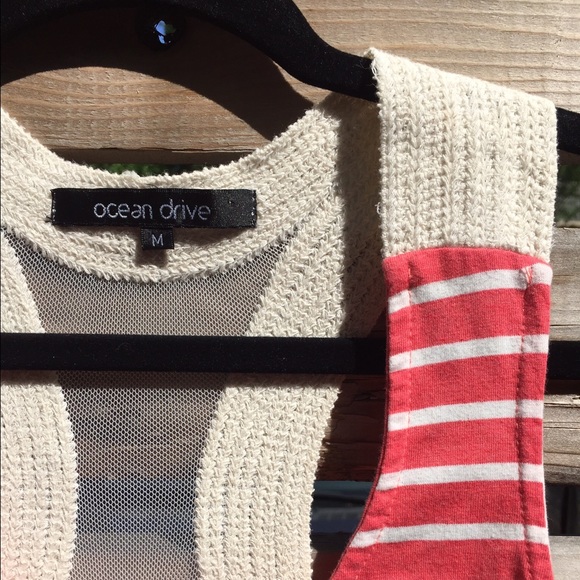 Striped Tank with Mesh & Macramé Racerback