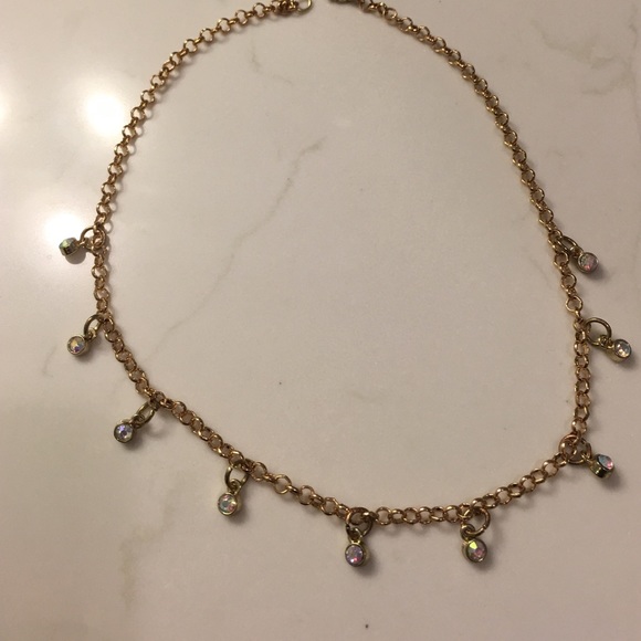 Gold choker necklace
