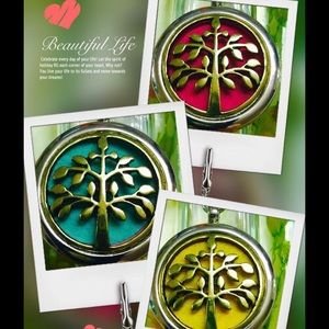 Antique tree off life essential oil necklace
