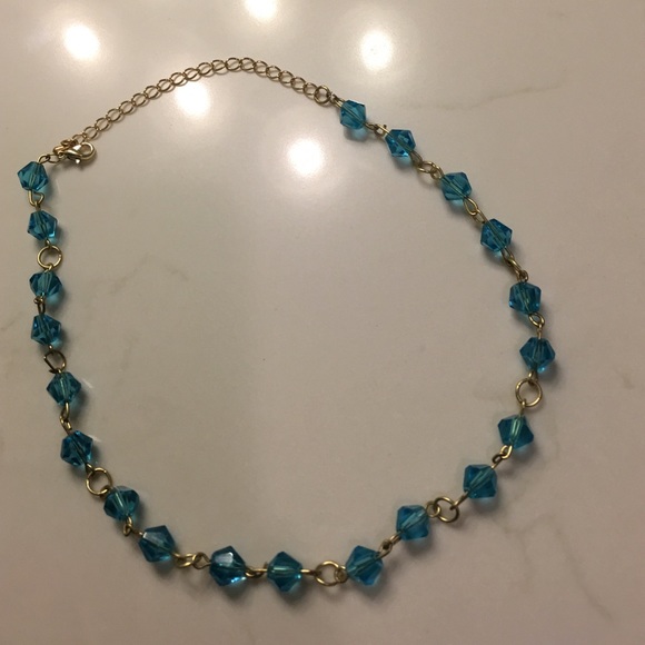 Beaded turquoise choker