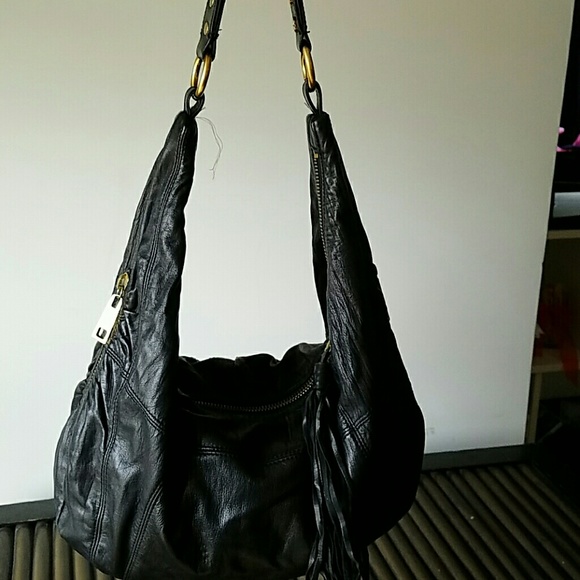 Steven by Steve Madden black leather hobo