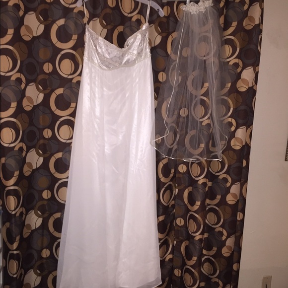 Wedding dress and long vale