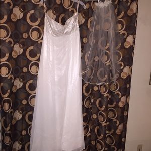 Wedding dress and long vale