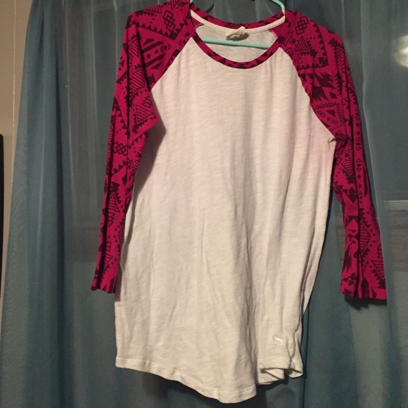 Long Sleeve Aztec Pink Shirt