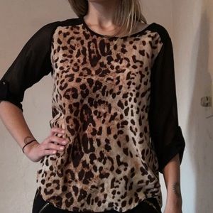 Leopard print long sleeve shirt