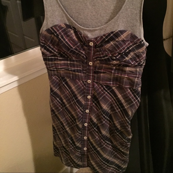 Free People Plaid Minidress
