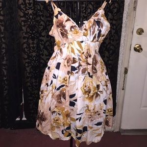 Black , brown , beige ,white and yellow sundress