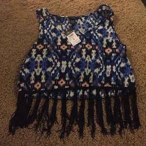 Rue 21 fringe crop top.