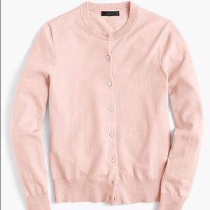 J. Crew "sheer pink" cardigan