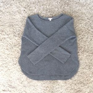gap grey pullover knit sweater
