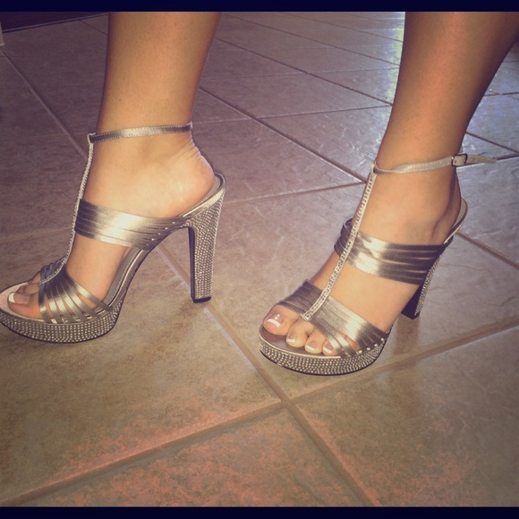 Silver Ralph Lauren heels