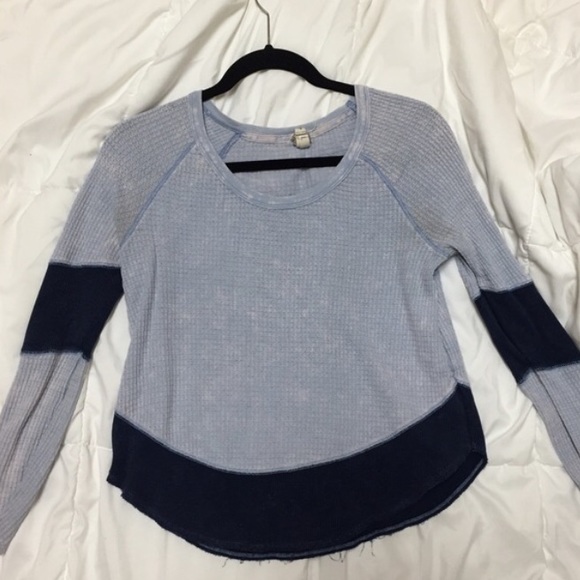 Free people dual blue shirt