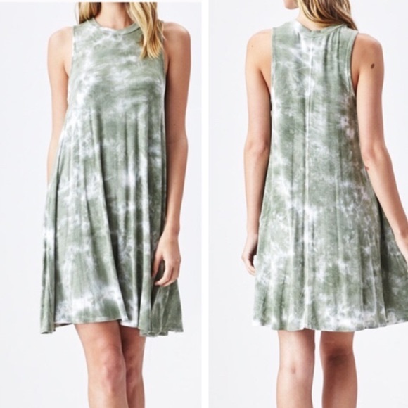Green tie dye Sadie & Sage dress - Picture 3 of 5
