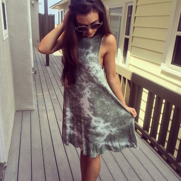 Green tie dye Sadie & Sage dress - Picture 5 of 5