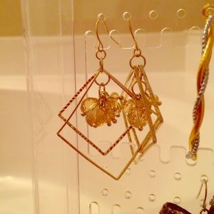 Cute gold earrings