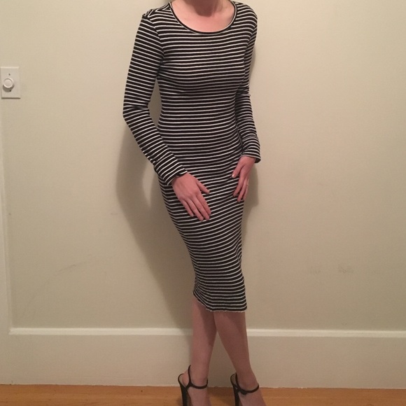 Free People striped midi dress