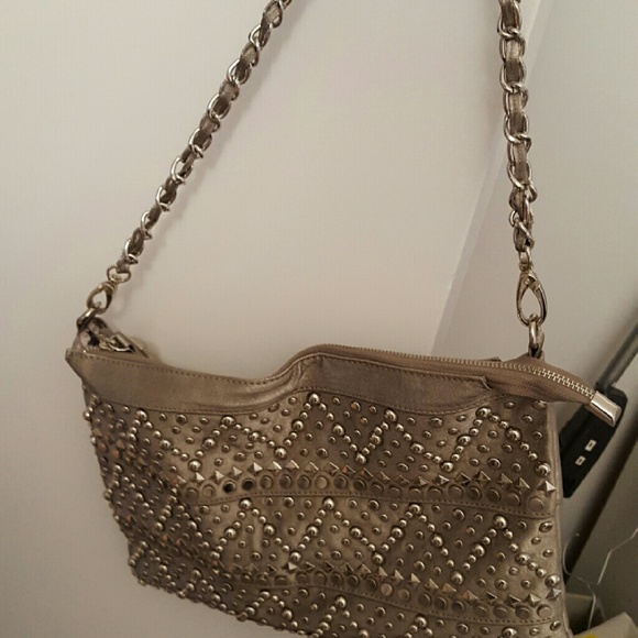 Silver studded purse