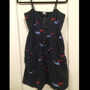 Adorable navy blue whale dress