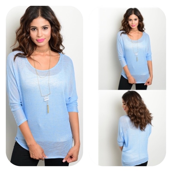 5🌟 RATED FINAL PRICE CUT Light Blue Blouse💙 - Picture 2 of 4