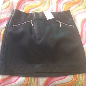 Black Pleather Miniskirt from H&M