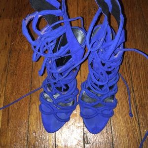 Zara Electric Blue Strappy Sandals