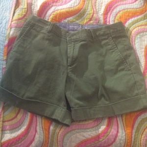 Army Green Banana Republic Chino Shorts