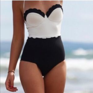 Black & white swimsuit