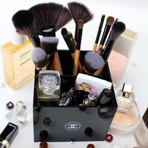 Black acrylic make up organizer