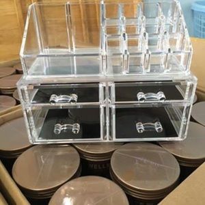 Clear acrylic make up organizer