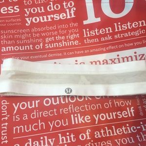 White Lululemon Headband!!