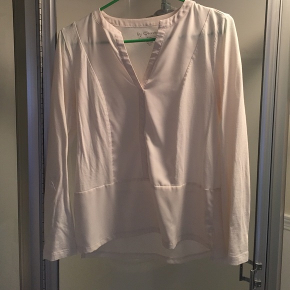 Chicos winter white long sleeve shirt