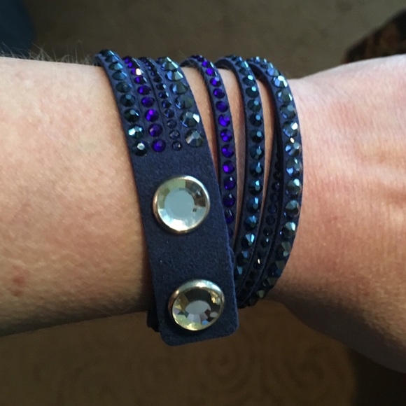 Swarovski wrap bracelet w crystals - Picture 2 of 2