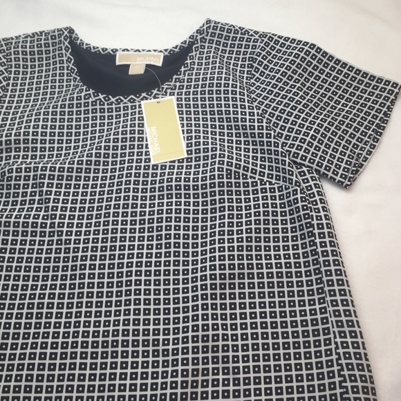 MICHAEL Michael Kors Navy Split Back Top - Picture 3 of 4