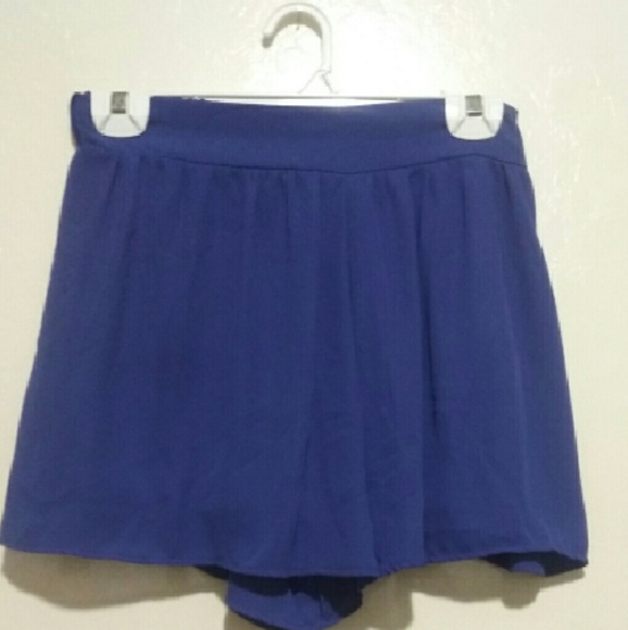 Royal blue high waisted shorts