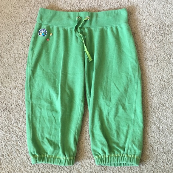 ROXY green sweat capris
