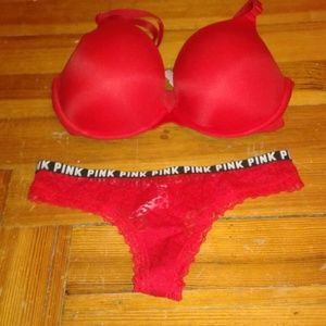 Victoria secret pink bra set