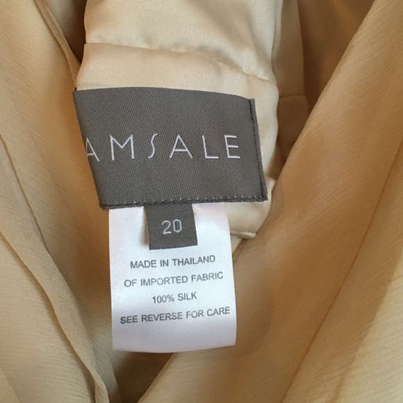 Amsale bridesmaid dress in vanilla - Picture 3 of 5