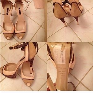 ruthless Davis pale pink peep toe shoes.