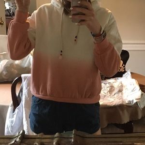 Orange fade out CROPPED sweatshirt